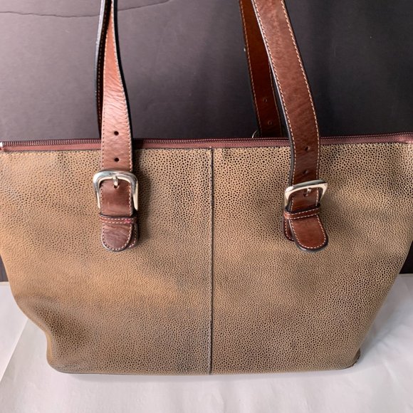 JACK GEORGES' USA HIGH QUALITY  BAG BRIEFCASE ORGANIZER TOTE GREEN Pebbled Suede - Picture 16 of 16